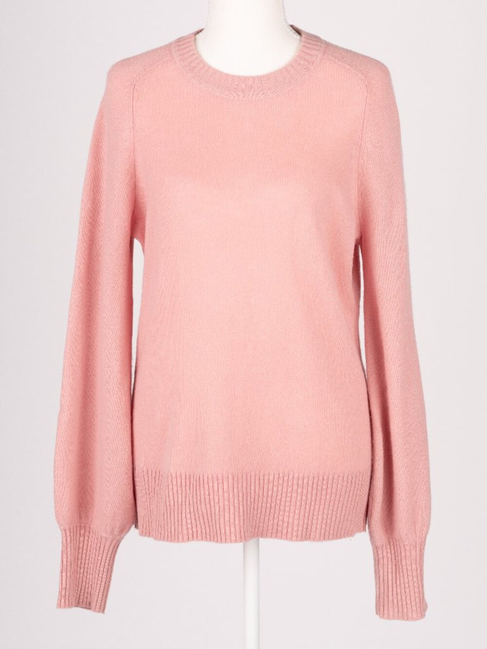 The Limited 100% Cashmere Pink Balloon Sleeve Crewneck Sweater Large